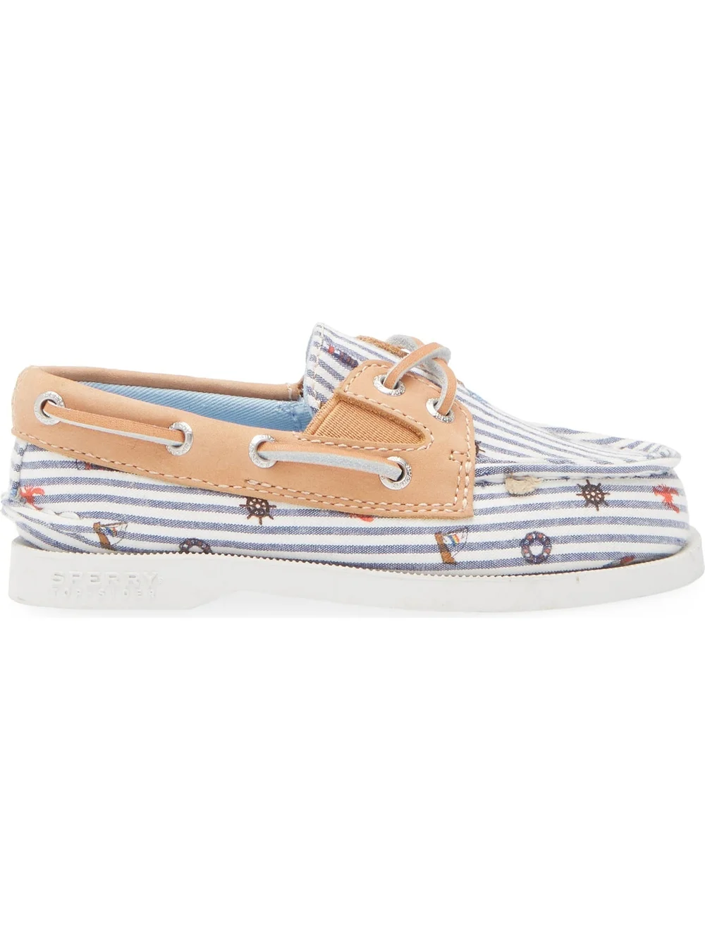 Kids' 2-Eye Nautical Print Boat Shoe Sperry X Nordstrom